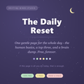 The Daily Reset — free one-page ADHD daily planner printable from Drifting Minds Studio
