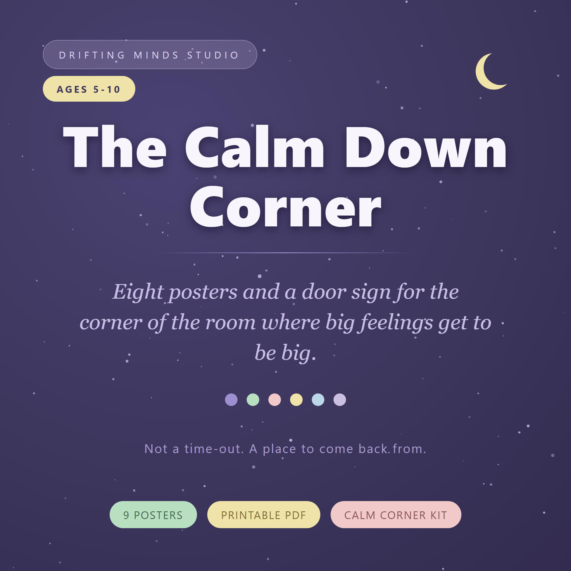 Calm Down Corner Posters for Kids cover