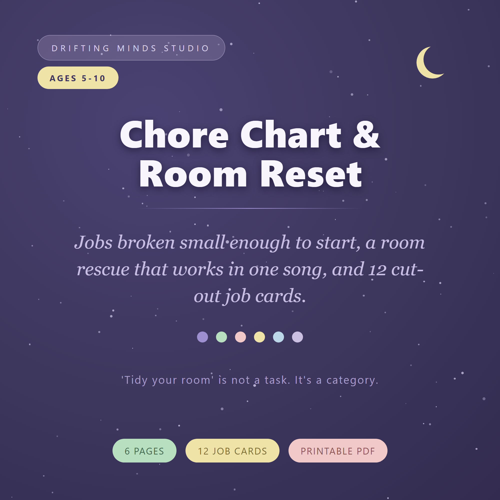 ADHD Chore Chart and Room Reset for Kids cover