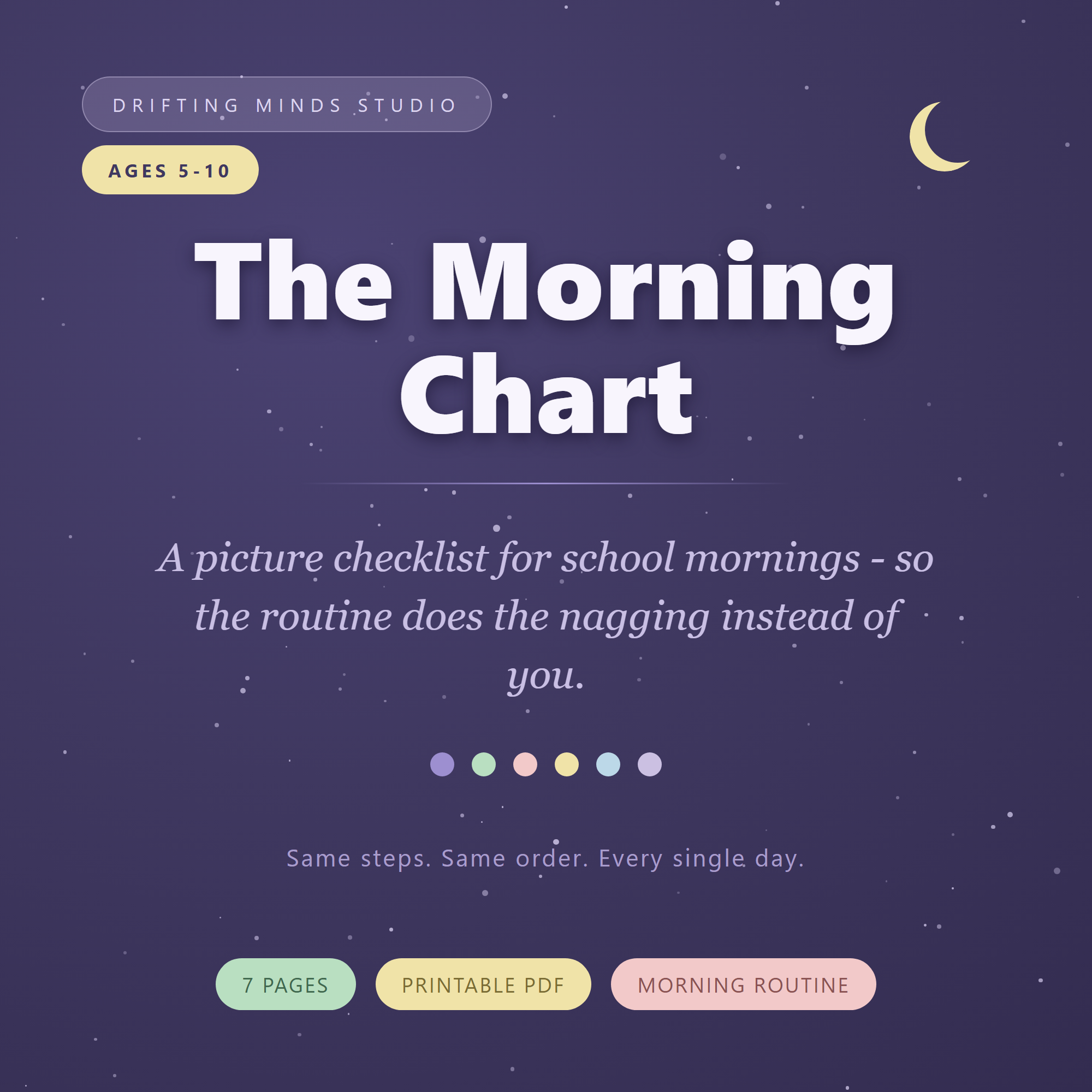 ADHD Morning Routine Chart for Kids cover