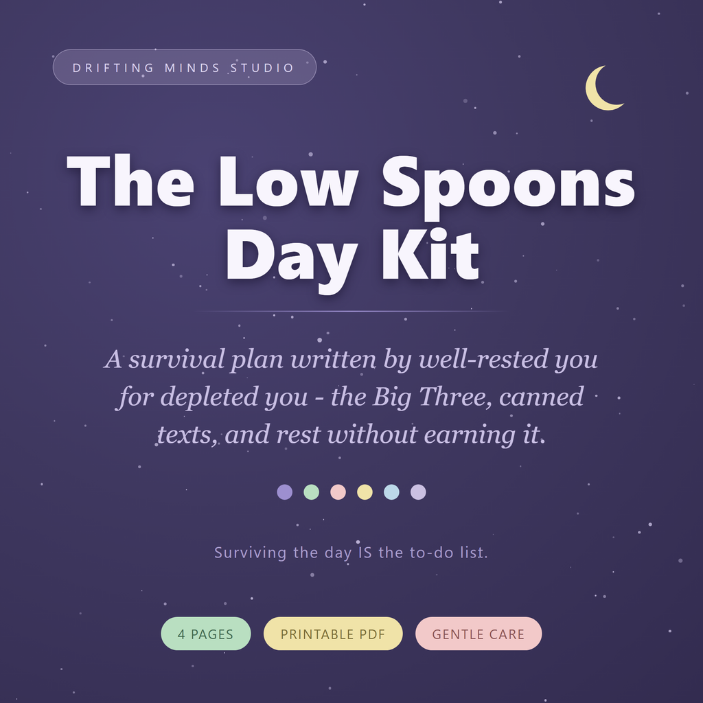 The Low Spoons Day Kit — ADHD survival plan for depleted days