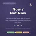 Now Not Now — ADHD two-box task sorter printable