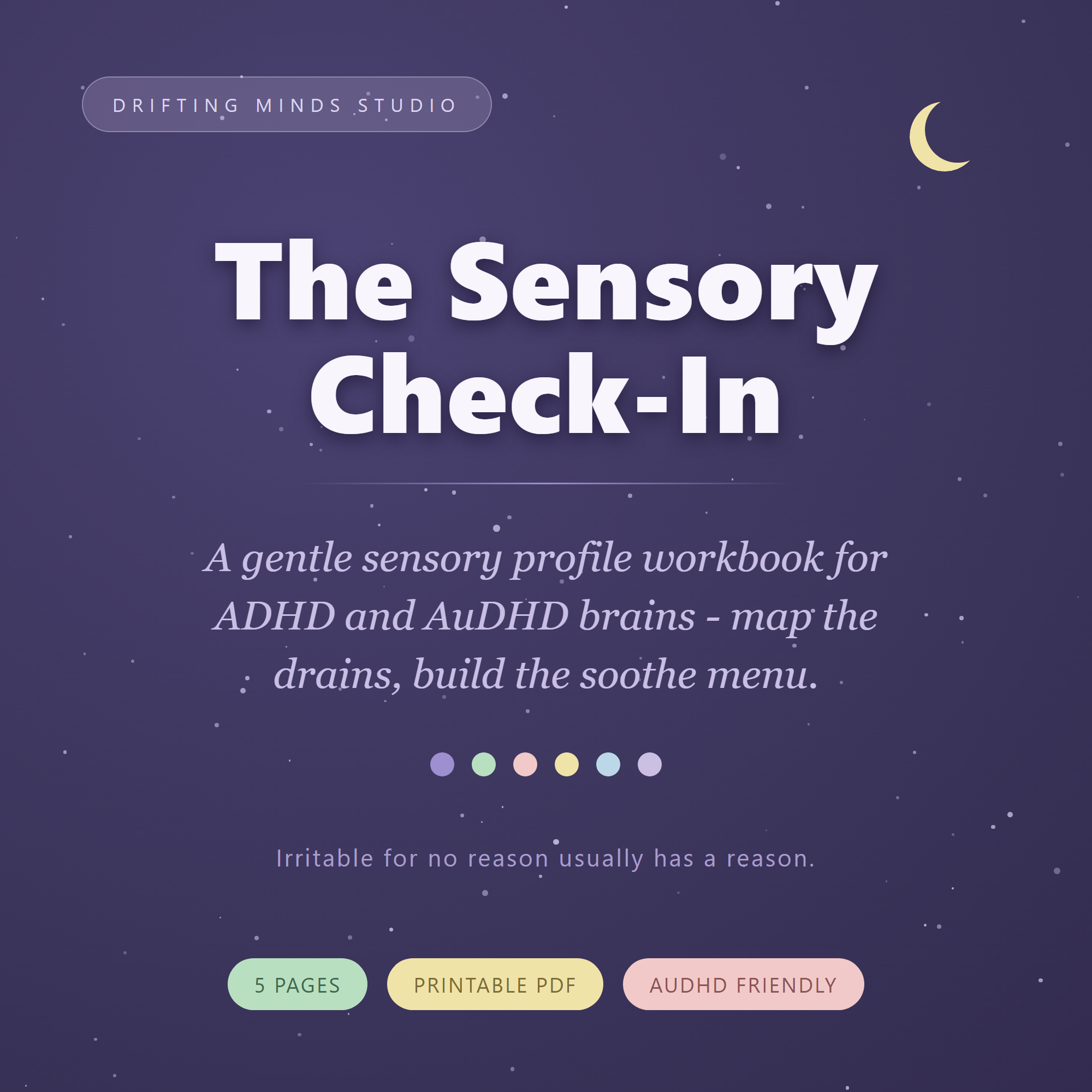 The Sensory Check-In — AuDHD sensory profile workbook