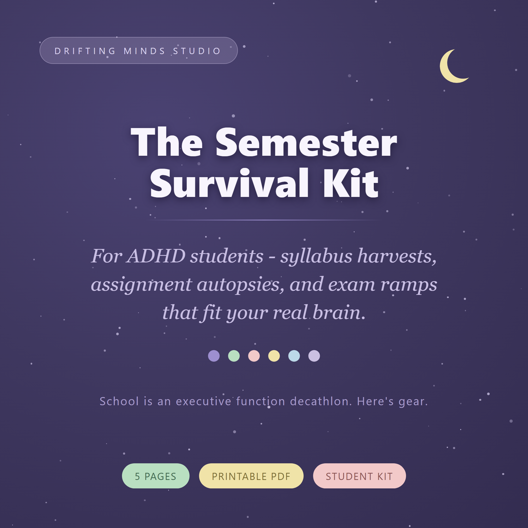 The Semester Survival Kit — ADHD student planner