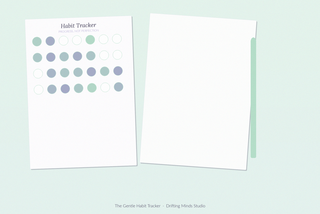The Gentle Habit Tracker desk mockup
