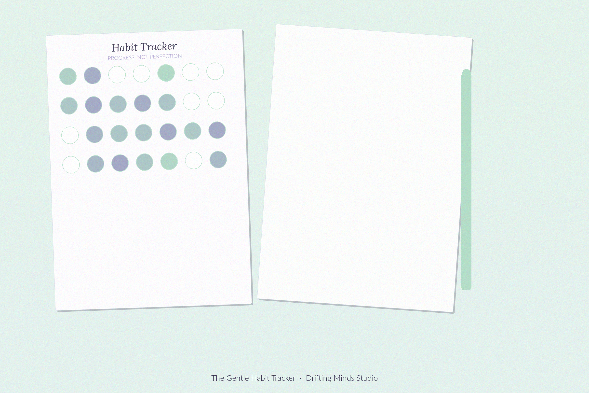 The Gentle Habit Tracker desk mockup