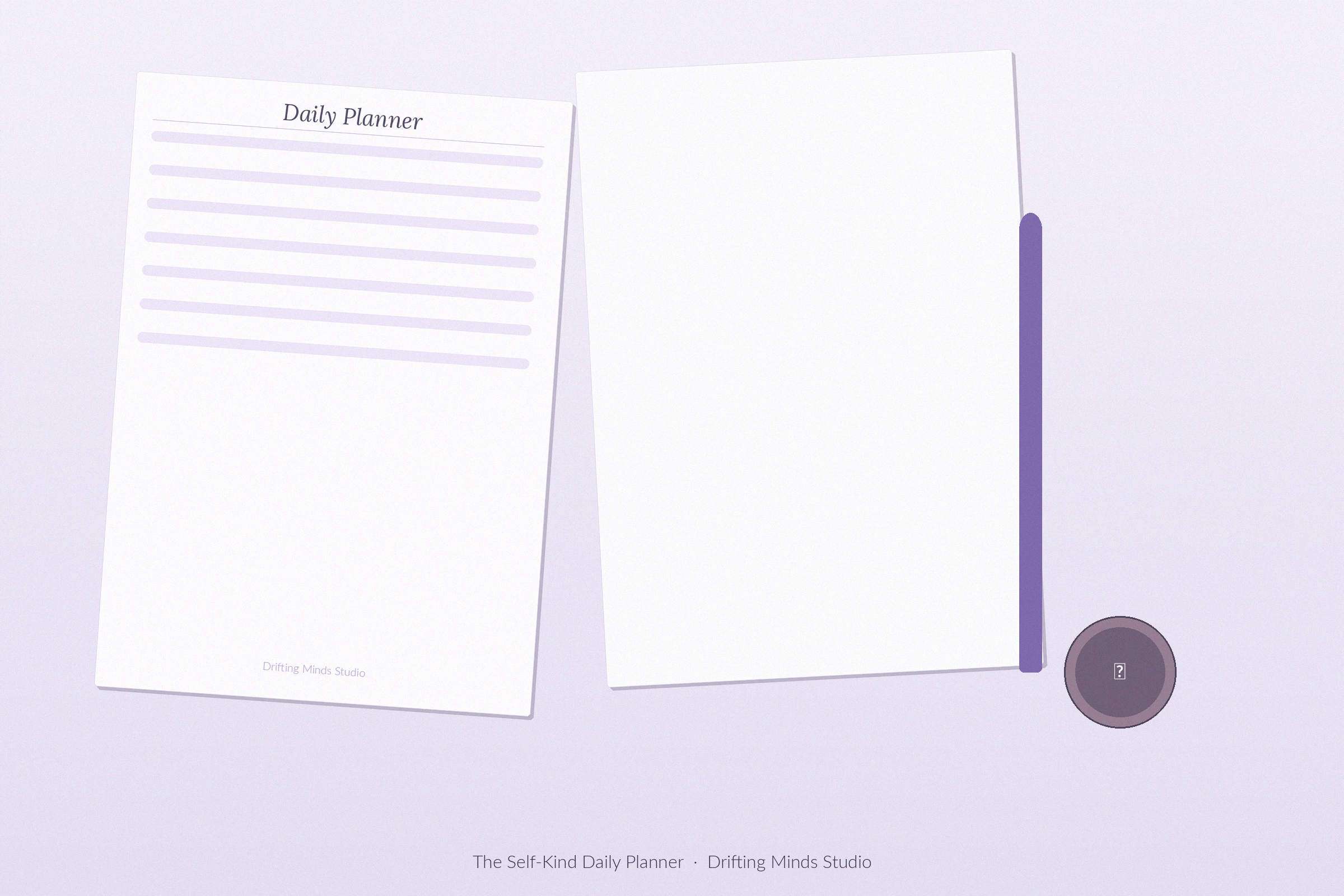The Self-Kind Daily Planner desk mockup