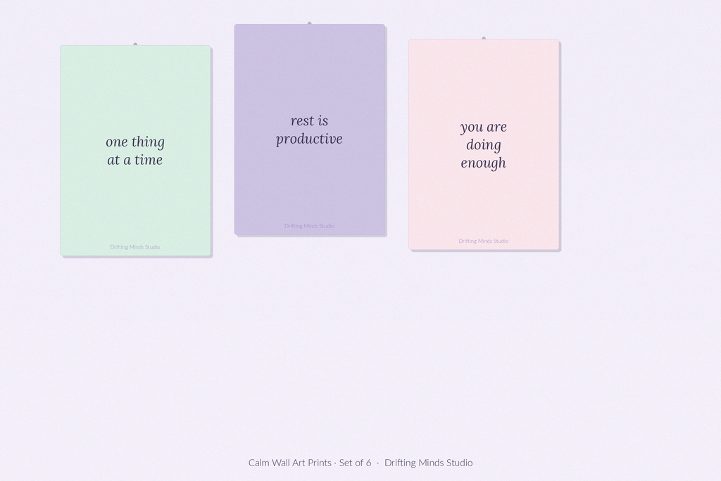 Calm Wall Art Prints desk mockup