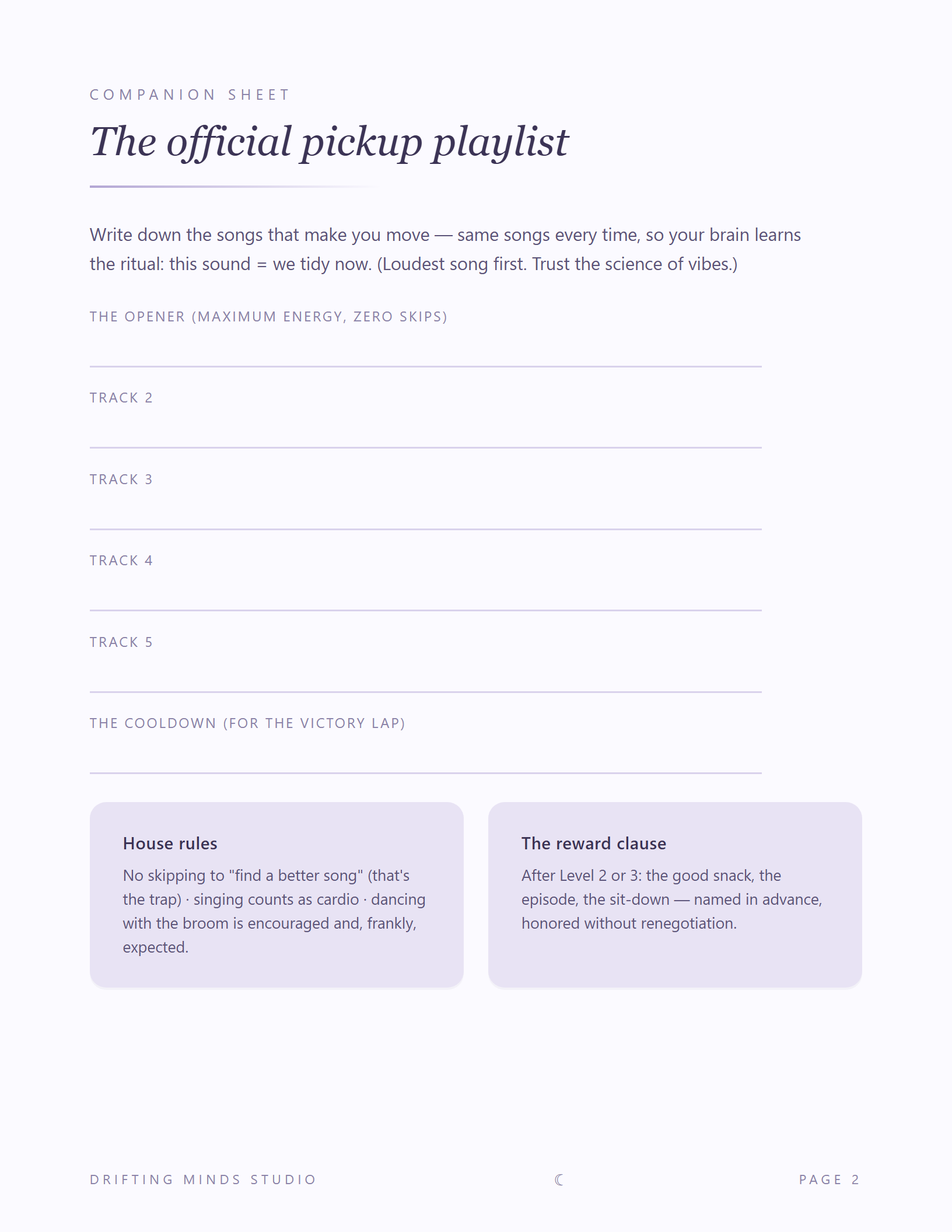 Playlist builder page preview
