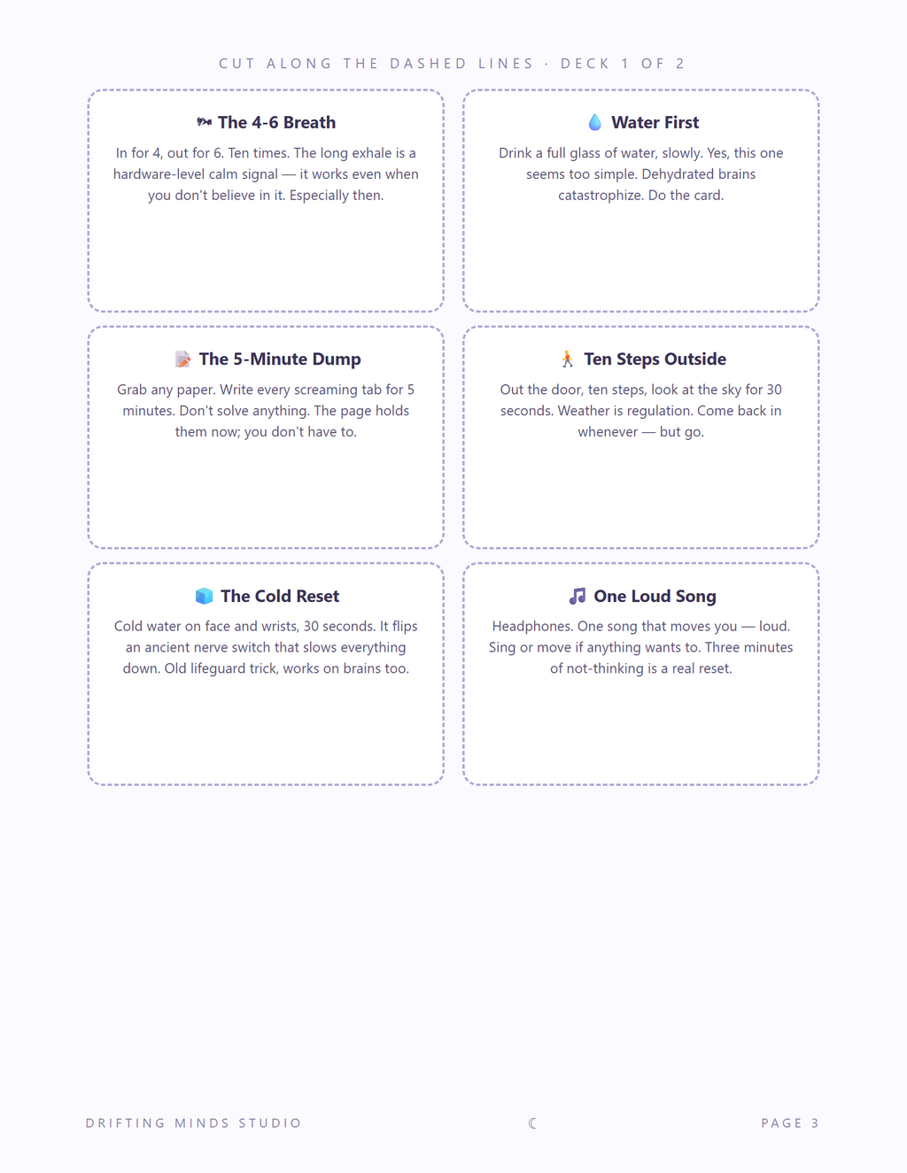 Coping cards page preview