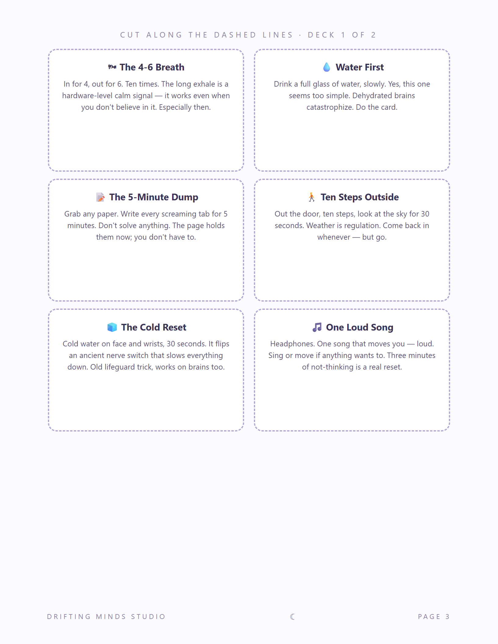 Coping cards page preview