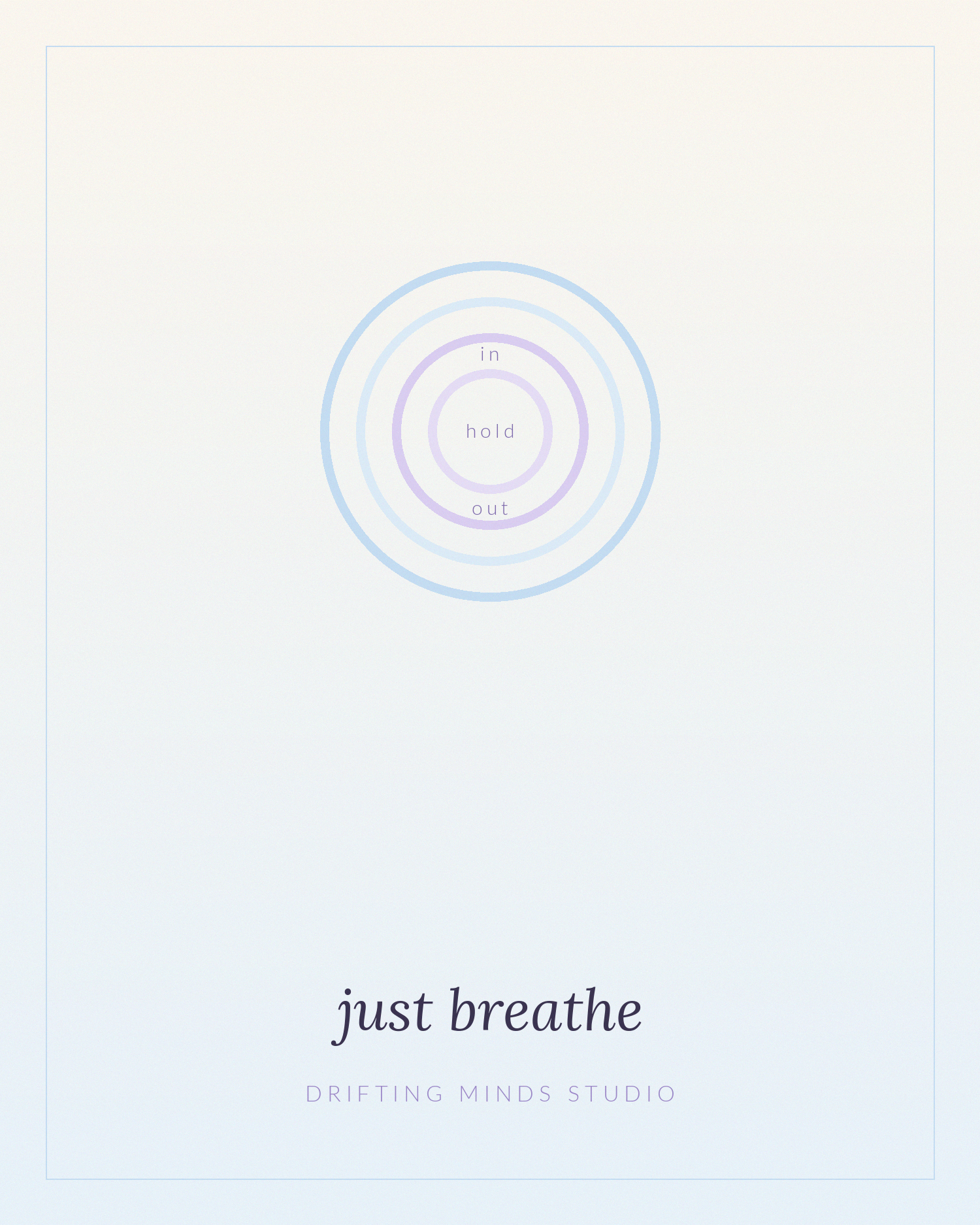 Just Breathe — wall art print
